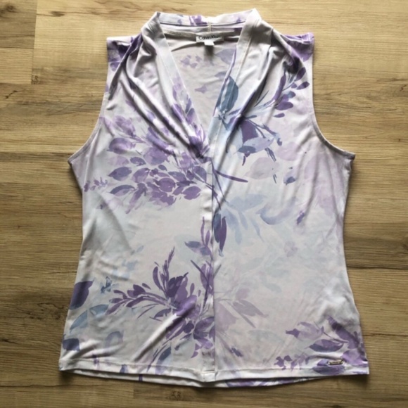 MASSIVE $10 SALE Calvin Klein Purple Wrap Blouse with Mandarin Collar - Picture 7 of 9